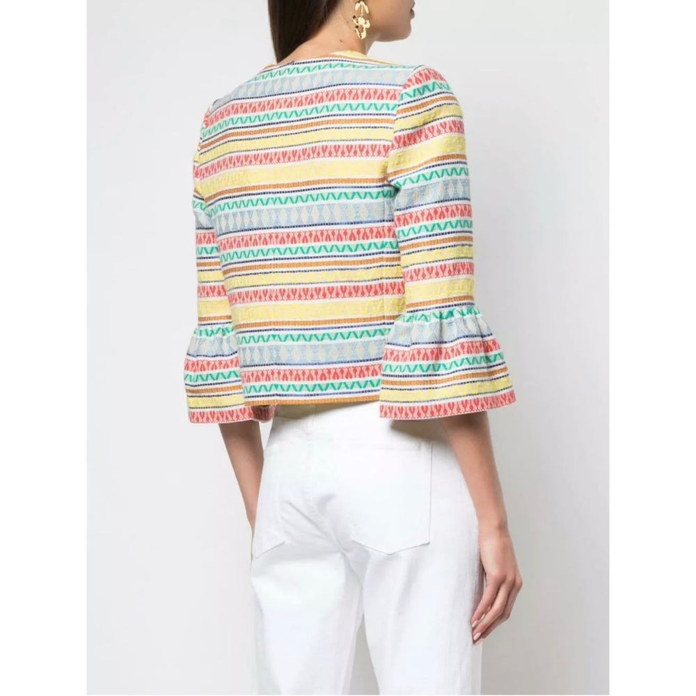 Kidman Stripe Ruffle Cuff Jacket - Multicolor - Picture 3 of 8